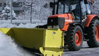 Parking Lot Snow Plow clearing