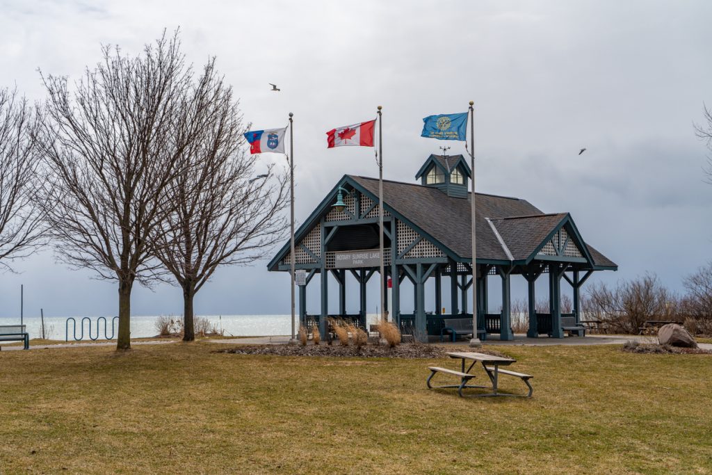 oshawa whitby coast awning with flags
