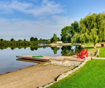 residential landscape design lake